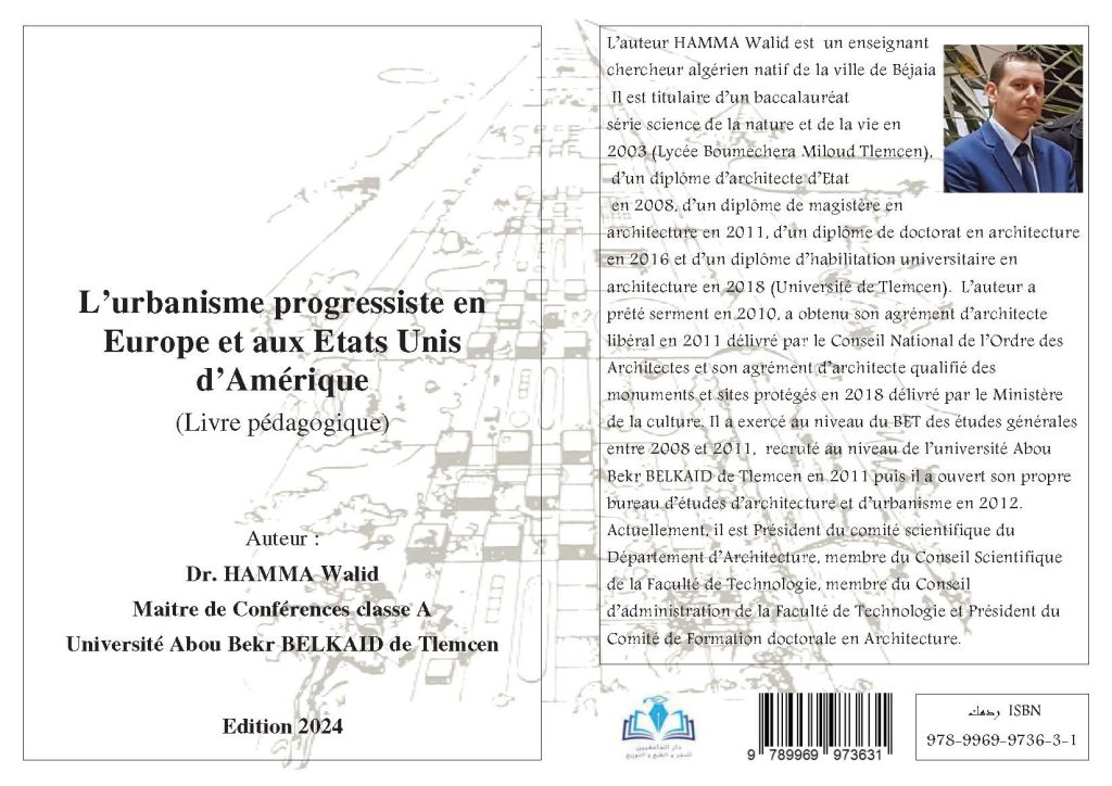 L’urbanisme progressiste en Europe et aux Etats Unis d’Amérique (Livre pédagogique) par HAMMA Walid