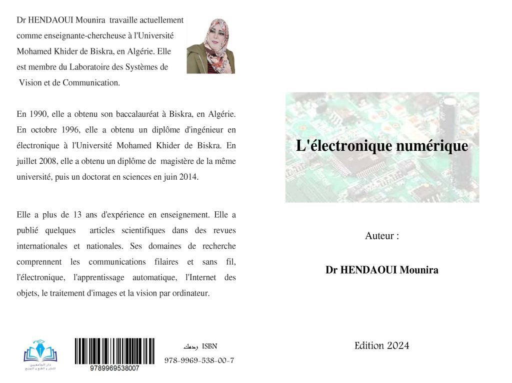 L’électronique numérique Auteur Dr HENDAOUIE Mounira