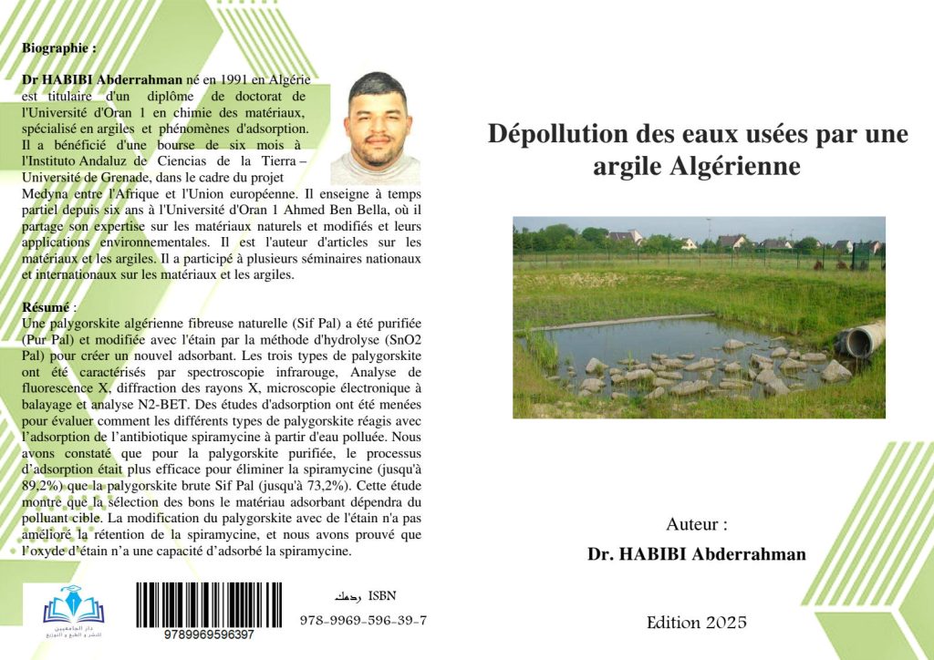 Dépollution des eaux usées par une argile Algérienne – Dr. HABIBI Abderrahman
